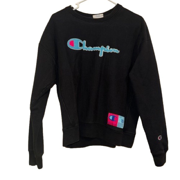 Champion Black and Blue Men's Sweater - Picture 2 of 8
